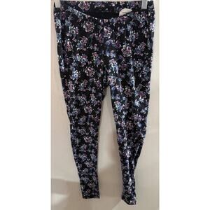 Torrid Legging Womens 00 Multi Floral Cotton Stretch Elastic Waist Ankle Skinny
